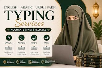 do arabic, urdu, farsi and english typing