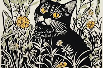 create awesome linocut style t shirt design for you