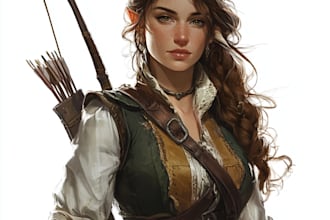 make a dark fantasy dnd character illustration