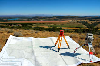 make topographic survey, land surveying map, contours map, from point topo data
