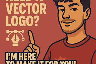 design a clean vector logo for your brand