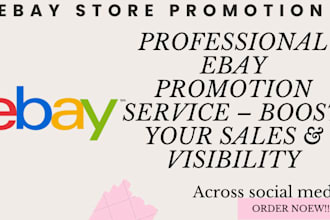 advertise your ebay store, products seo to boost your store visibility and sales