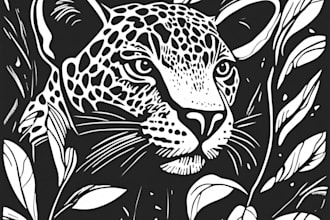 design a beautiful linocut t shirt in my art style
