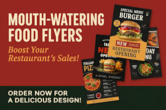 design a mouth watering food flyer for restaurants