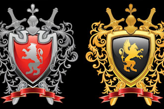 design luxury heraldic, family crest and coat of arms logo