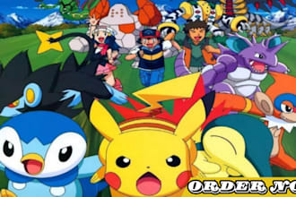 draw pokemon trainer fakemon tcg art logo draft league team banner anime battle