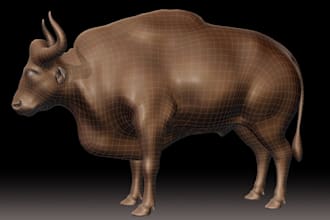 do 3d animal model, 3d animal design,3d animal rigging, 3d action figure