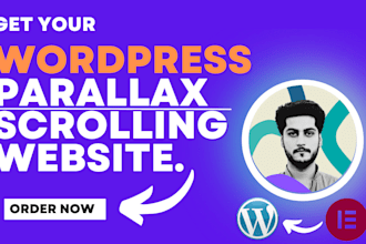design a parallax wordpress website with scrolling animation effects