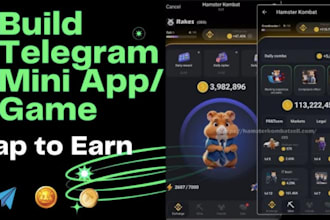 setup telegram mini game, crypto mini game, crypto p2e, mini app clone, mini app