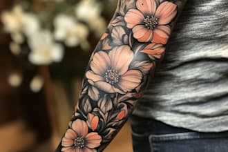 create tattoo sleeve flowers for you