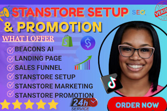 do stan store marketing and setup etsy store setup beacon ai system io
