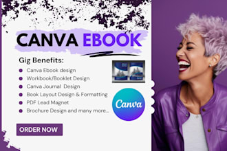 design canva ebook PDF lead magnet, canva workbook layout design, canva design