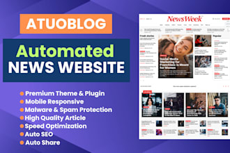 build automated news website, autoblog or autopilot news RSS aggregator