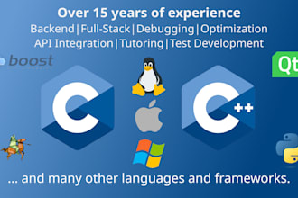 do backend and full stack in c cplus plus and java
