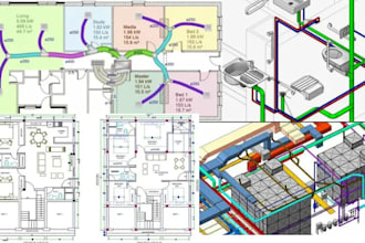 draw architectural blueprint electrical plan plumbing plan shop drawing mep plan