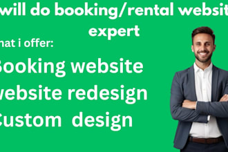 design redesign squarespace wix hotel car rentals property booking website