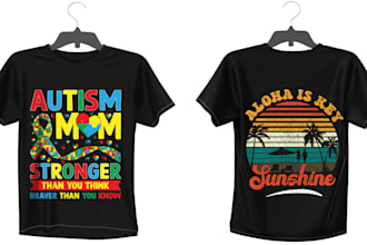 professional t shirt design for merch and clothing brand