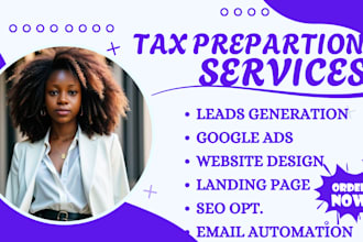 qualified tax preparation leads tax preparation landing page and website