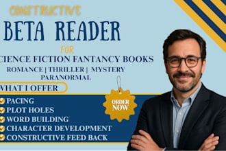 beta read science fiction fantasy, romance thriller, mystery or paranormal novel