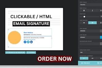 create clickable html email signature for gmail, outlook, mac with animated gif