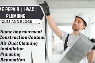write seo optimized article on plumbing construction hvac handyman blog post