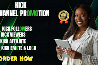 do organic kick promotion to gain followers and real viewers