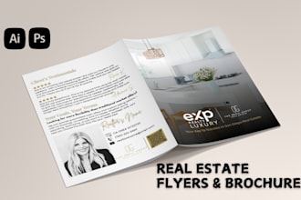 design luxury real estate brochure and flyers