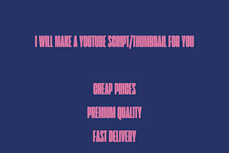 write a viral youtube script and thumbnail idea