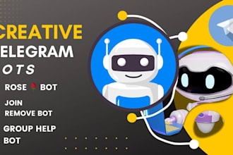 creative telegram group, channel and setup a professional bots