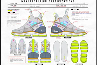 design shoe tech pack, footwear, sneakers, heels, shoe design, custom shoe, se