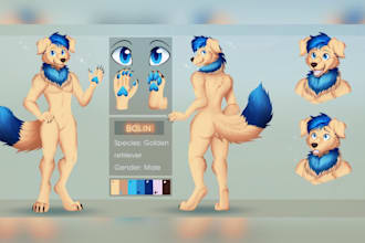 draw furry reference sheet character design furry ref sheet nsfw furry art