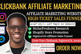 setup clickbank affiliate marketing sales funnel, clickbank affiliate website