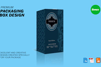 create custom box packaging design with dielines and cutlines