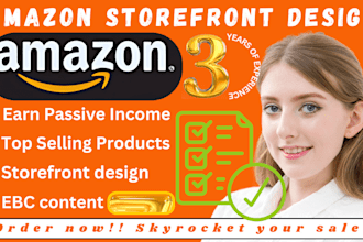 design and develop amazon storefront brand store, set up amazon brand store