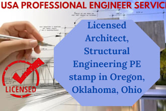 licensed architect, structural engineering pe stamp in oregon, oklahoma, ohio
