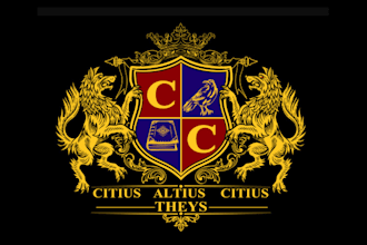 awesome logo for luxury heraldic family coat of arms design