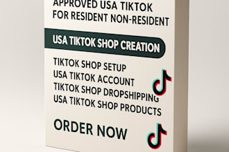 set up USA tiktok shop, create USA tiktok account, assign primary representative