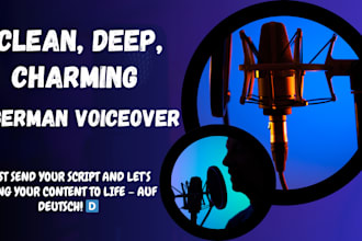 record and produce charming german voice over for your youtube video