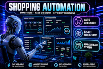 develop shopping automation, auto checkout and marketplace bot system