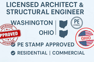 license architect structural engineer pe stamp washington ohio alaska new jersey