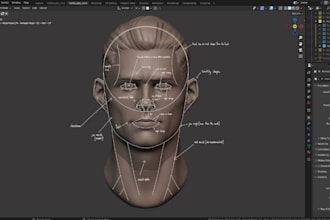 sculpt 3d head, realistic face, 3d printing, 3d bust model for printing