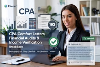 c prepare bank audit reconciliation mortgage financial income tax statements