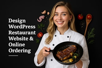 design a wordpress restaurant website with online ordering
