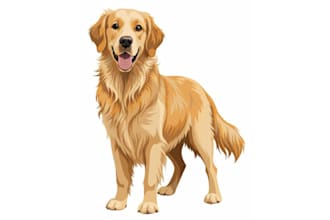 draw pet illustration, cat dog portrait, digital art pet cartoon in disney style