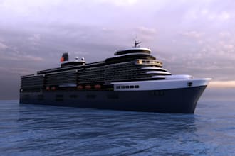 remodel 3d passenger vessel,tanker ship,container vessel,bulk carriers,tugboats