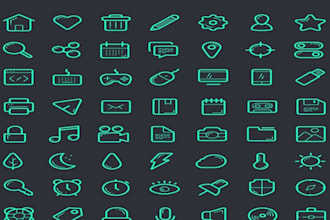 draw flower logo, 2d game icon, icons set, icon design, custom icon, flat icon