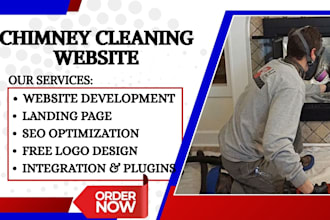 design chimney repair website chimney sweeping landing page chimney repair leads