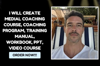 create medial coaching course, coaching program, manual, workbook, PPT, video