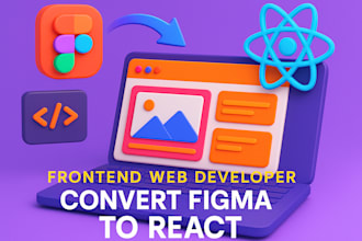 be your frontend web developer, convert figma to react