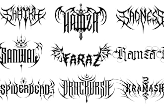 create custom death metal logo in extreme style